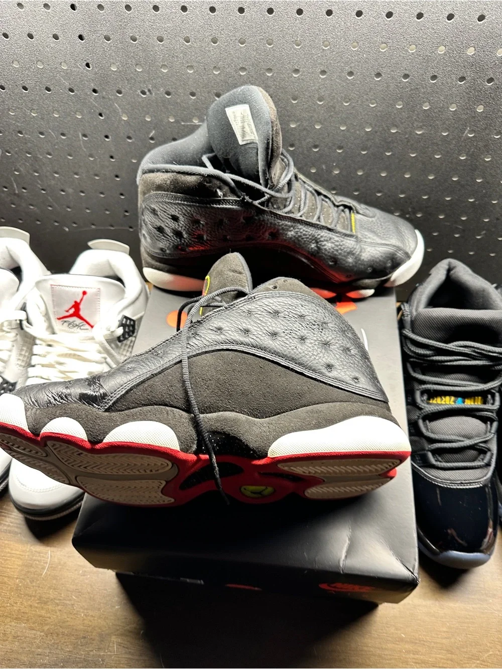 Air Jordan 13 men’s Black Leather Basketball Shoes
